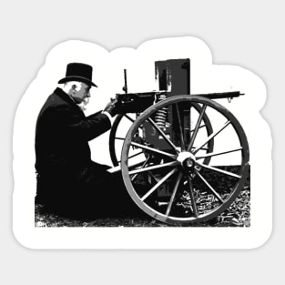 Machine Gun Gentleman Sticker